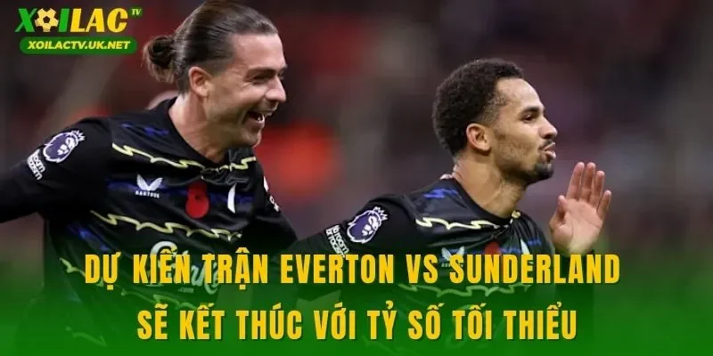 Dự kiến trận Everton vs Sunderland sẽ kết thúc với tỷ số tối thiểu