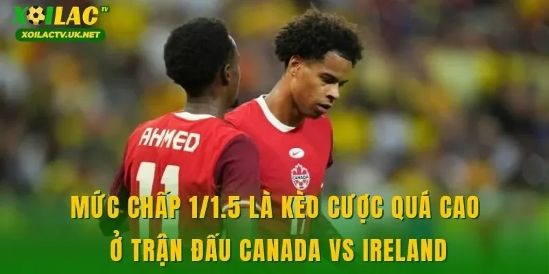 Mức chấp 1/1.5 là kèo cược quá cao ở trận đấu Canada vs Ireland