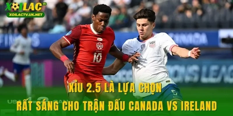 Xỉu 2.5 là lựa chọn rất sáng cho trận đấu Canada vs Ireland