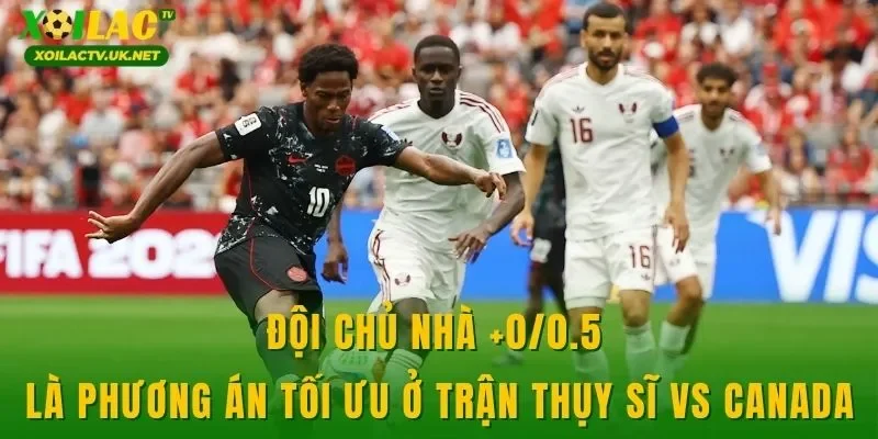 Đội chủ nhà +0/0.5 là phương án tối ưu ở trận Thụy Sĩ vs Canada