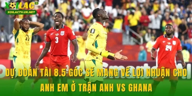 Dự đoán tài 8.5 góc sẽ mang về lợi nhuận cho anh em ở trận Anh vs Ghana