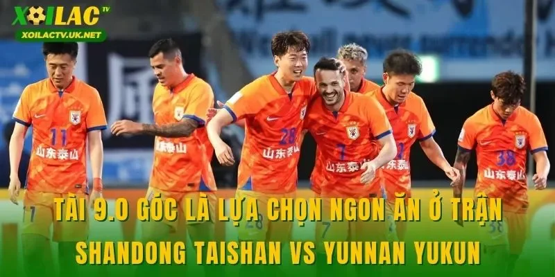 Tài 9.0 góc là lựa chọn ngon ăn ở trận Shandong Taishan vs Yunnan Yukun