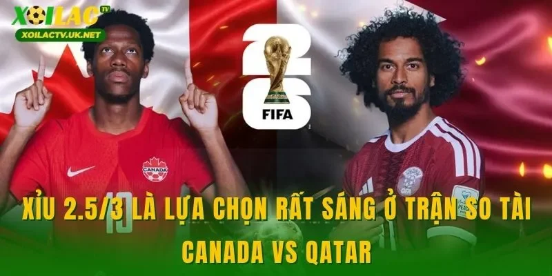 Xỉu 2.5/3 là lựa chọn rất sáng ở trận so tài Canada vs Qatar