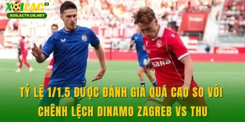 Tỷ lệ 1/1.5 được đánh giá quá cao so với chênh lệch Dinamo Zagreb vs Thun